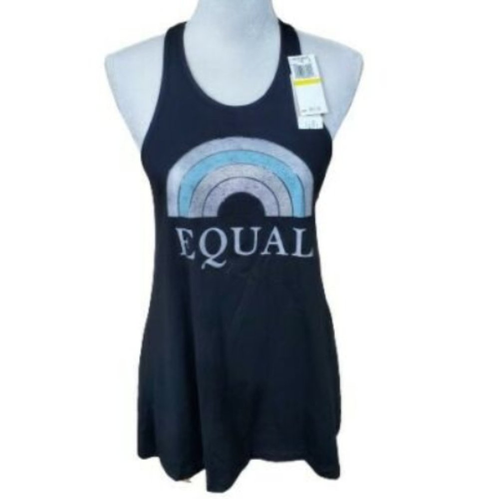 True Vintage Equal Rainbow Racerback Tank NWT Size M